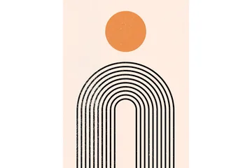 Poster Tempel 70x100 cm - Beige - Boligtilbehør - Billeder & kunst - Posters & plakater