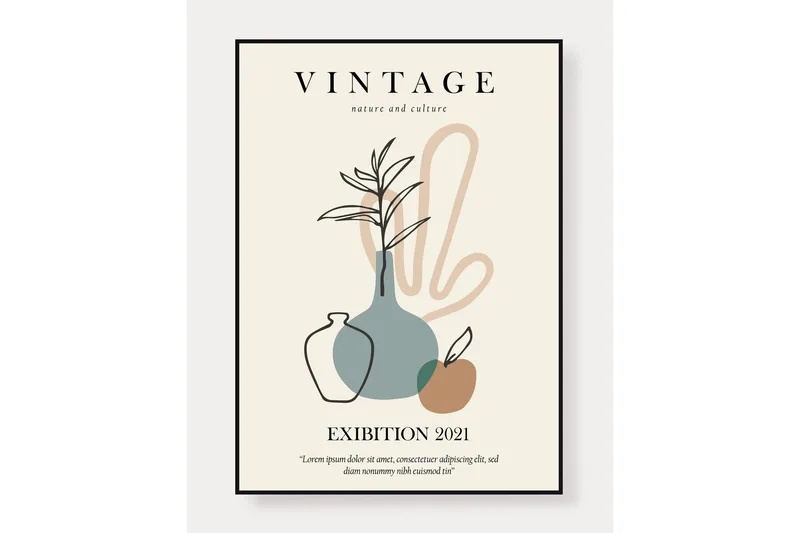 Poster Vintage 70x100 cm, Beige