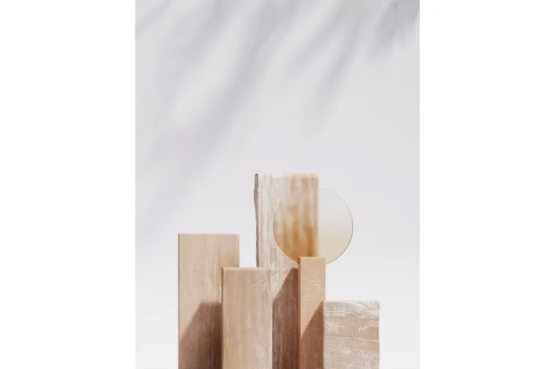 Poster Wooden Blocks 21x30 cm, Beige