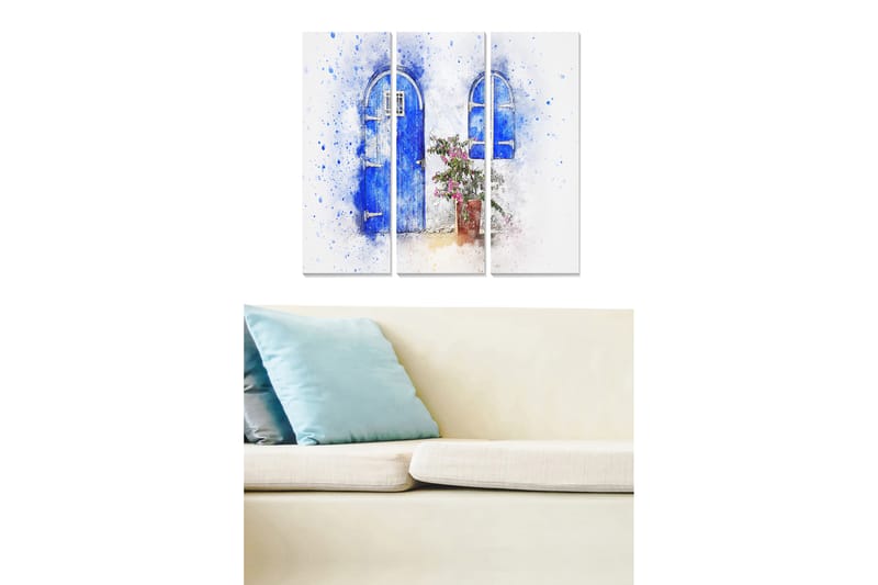 Fototapet Abstrakt 3 stk Flerfarvet - 22x05 cm - Boligtilbehør - Billeder & kunst - Posters & plakater