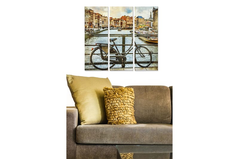 Fototapet City 3 stk Flerfarvet - 22x05 cm - Posters & plakater