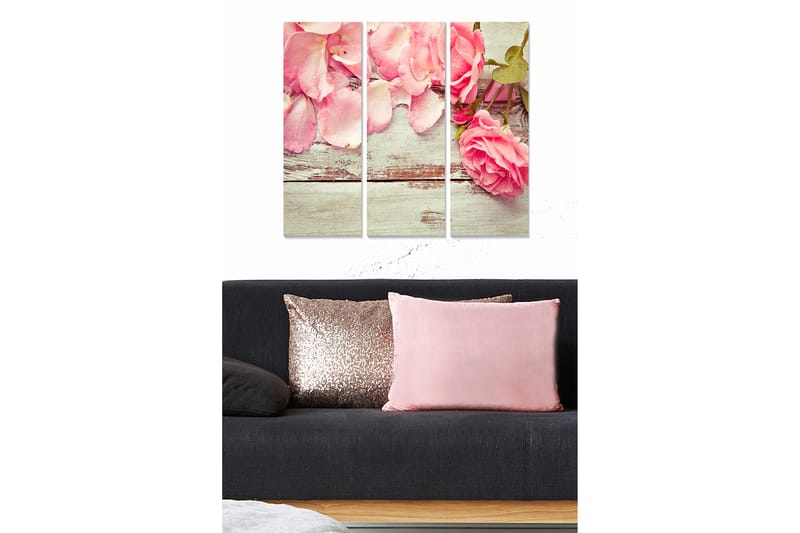 Fototapet Floral 3 stk Flerfarvet - 22x05 cm - Posters & plakater