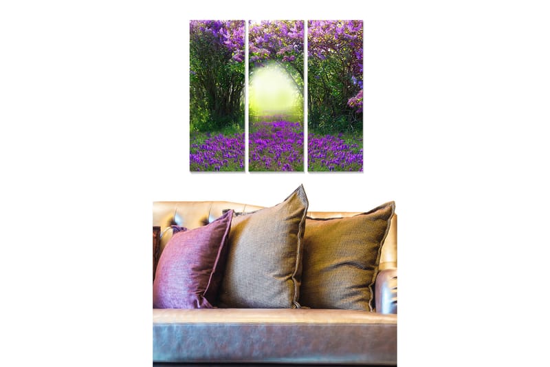 Fototapet Floral 3 stk Flerfarvet - 22x05 cm - Posters & plakater