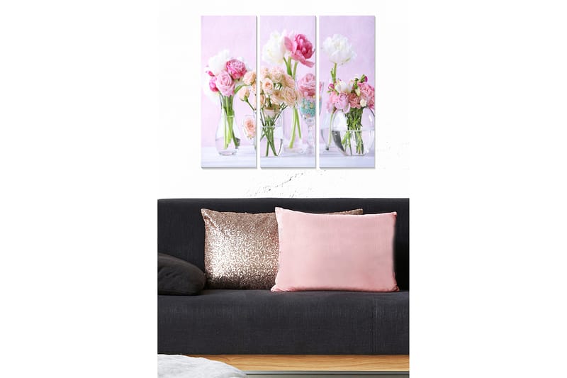 Fototapet Floral 3 stk Flerfarvet - 22x05 cm - Posters & plakater