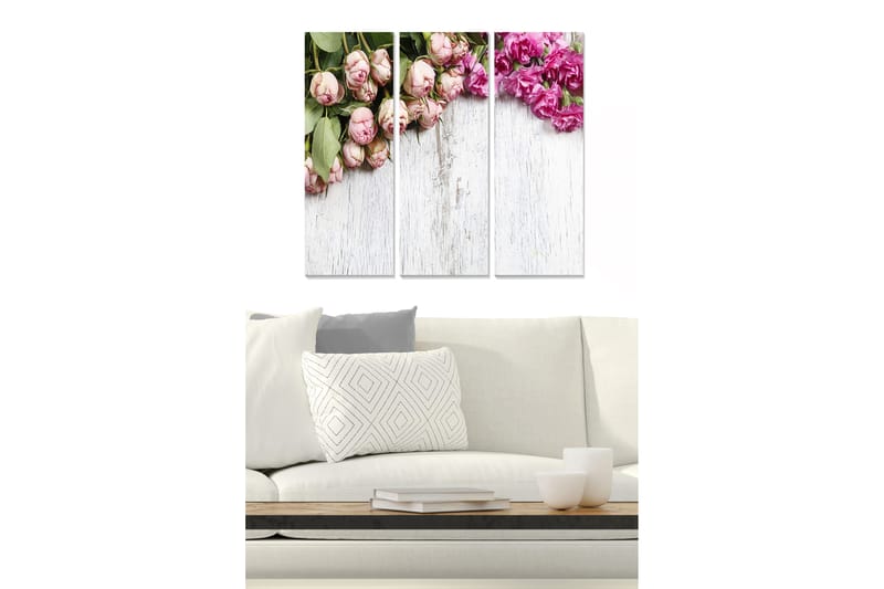 Fototapet Floral 3 stk Flerfarvet - 22x05 cm - Boligtilbehør - Billeder & kunst - Posters & plakater
