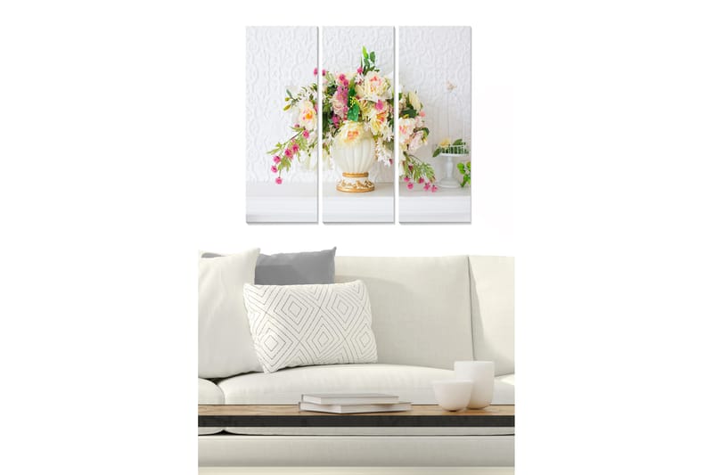 Fototapet Floral 3 stk Flerfarvet - 22x05 cm - Posters & plakater