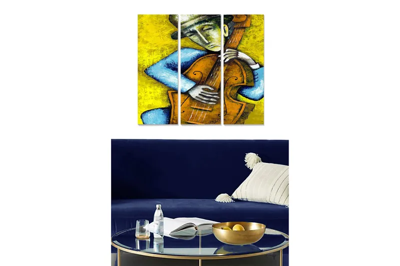 Fototapet Musik 3 stk Flerfarvet, 22x05 cm