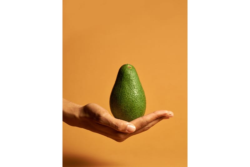 Poster Avocado 30x40 cm, Oransje/Grønn