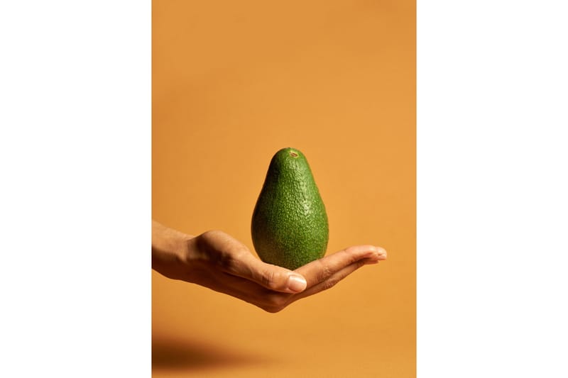 Poster Avocado 70x100 cm, Oransje/Grønn