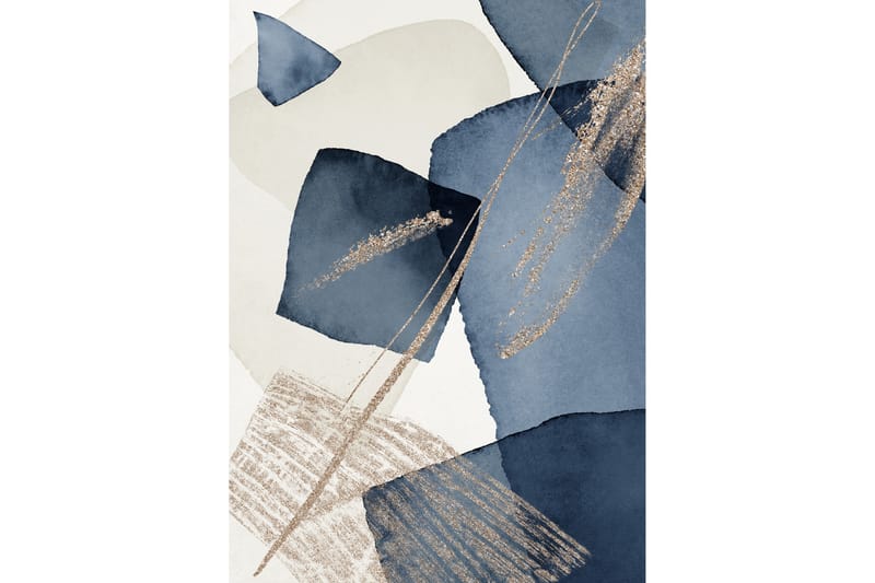 Poster Blue Swirl 50x70 cm - Beige - Boligtilbehør - Billeder & kunst - Posters & plakater