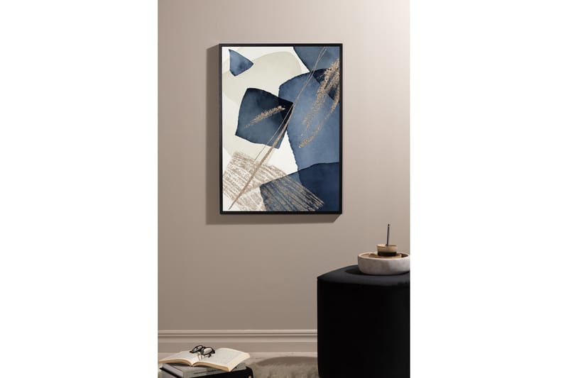 Poster Blue Swirl 50x70 cm - Beige - Boligtilbehør - Billeder & kunst - Posters & plakater