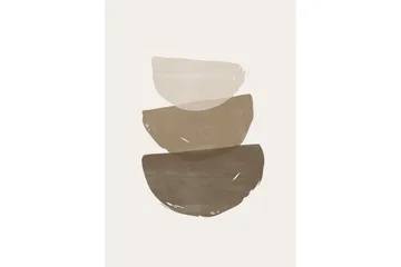 Poster Brush strokes 21x30 cm - Beige - Boligtilbehør - Billeder & kunst - Posters & plakater