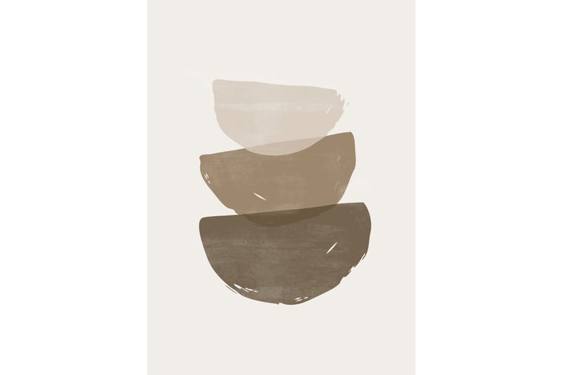 Poster Brush strokes 50x70 cm, Beige