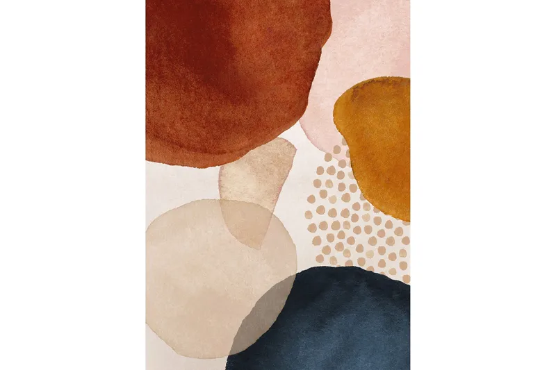 Poster Circles 50x70 cm, Beige