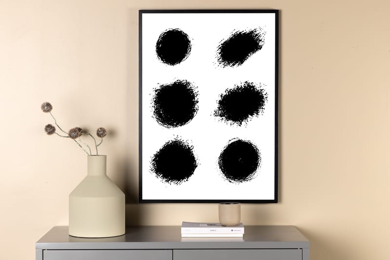Poster Dots 50x70 cm - Hvid - Posters & plakater