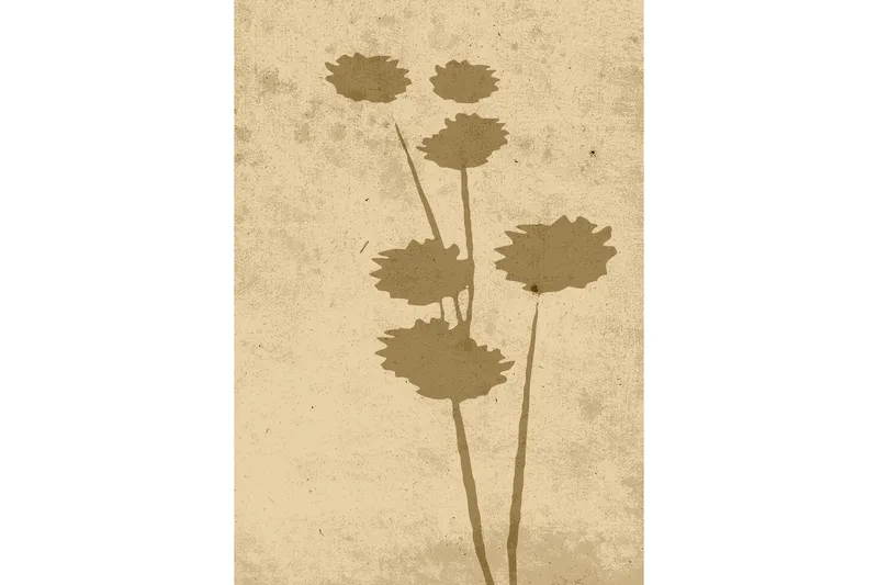 Poster Flower art 21x30 cm, Beige