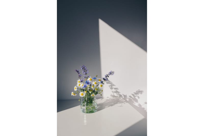 Poster Flowers 30x40 cm, Hvit