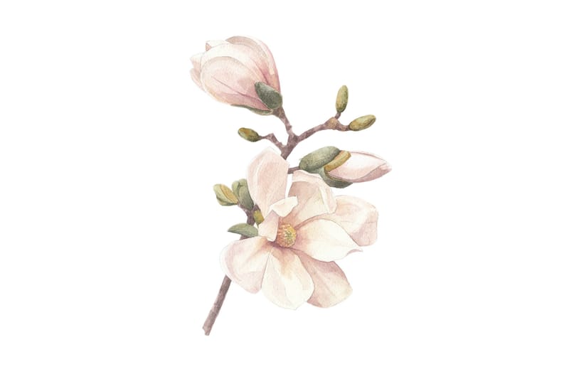 Poster Hand made 21x30 cm, Rosa/Hvit