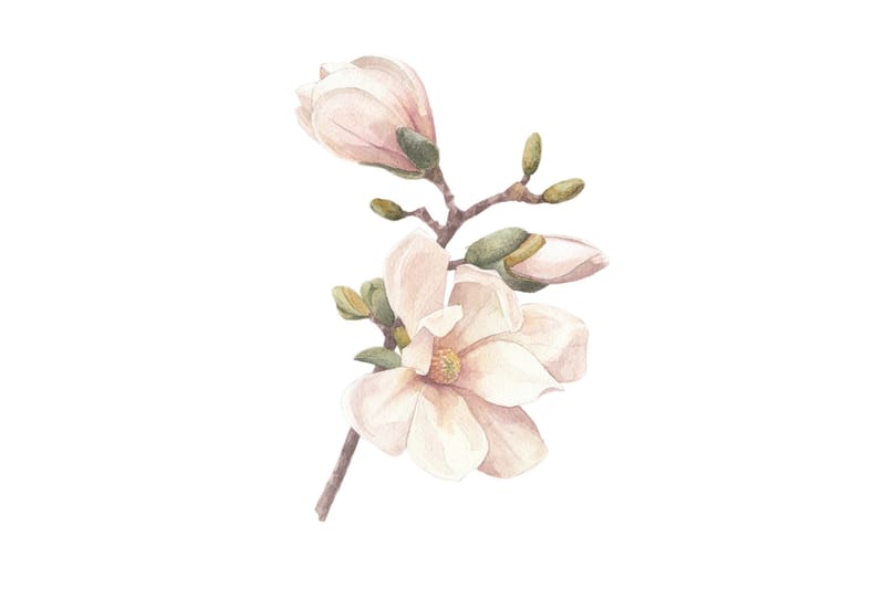 Poster Hand made 30x40 cm, Rosa/Hvit