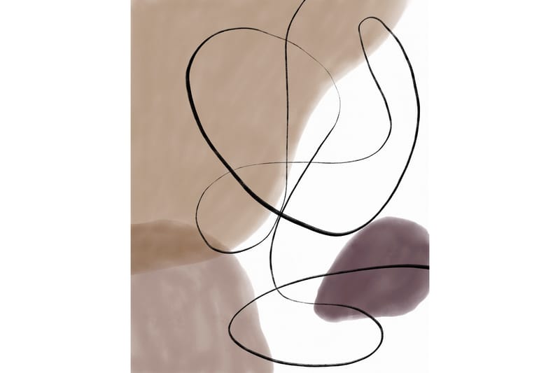 Poster Lines 21x30 cm, Beige