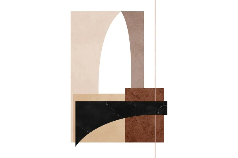 Poster Materials 50x70 cm, Hvit/Beige