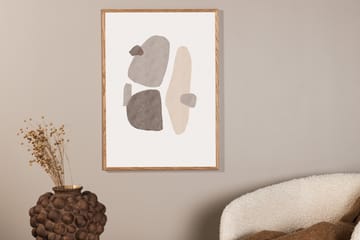 Poster Shapes 21x30 cm - Svart/Hvit - Boligtilbehør - Billeder & kunst - Posters & plakater