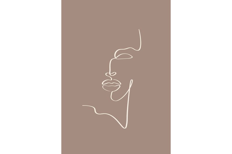 Poster Siluette 30x40 cm - Brun - Boligtilbehør - Billeder & kunst - Posters & plakater