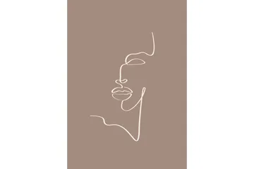 Poster Siluette 30x40 cm - Brun - Boligtilbehør - Billeder & kunst - Posters & plakater