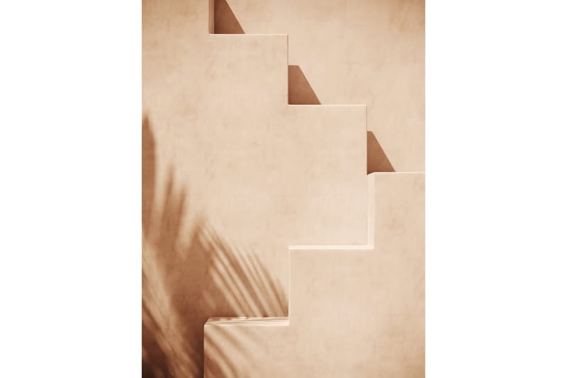 Poster Stairs 21x30 cm - Lys Orange - Posters & plakater