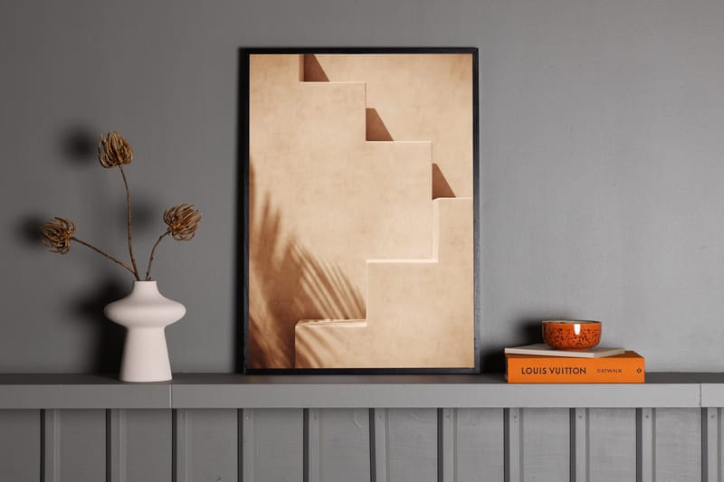 Poster Stairs 50x70 cm - Lys Oransje - Boligtilbehør - Billeder & kunst - Posters & plakater