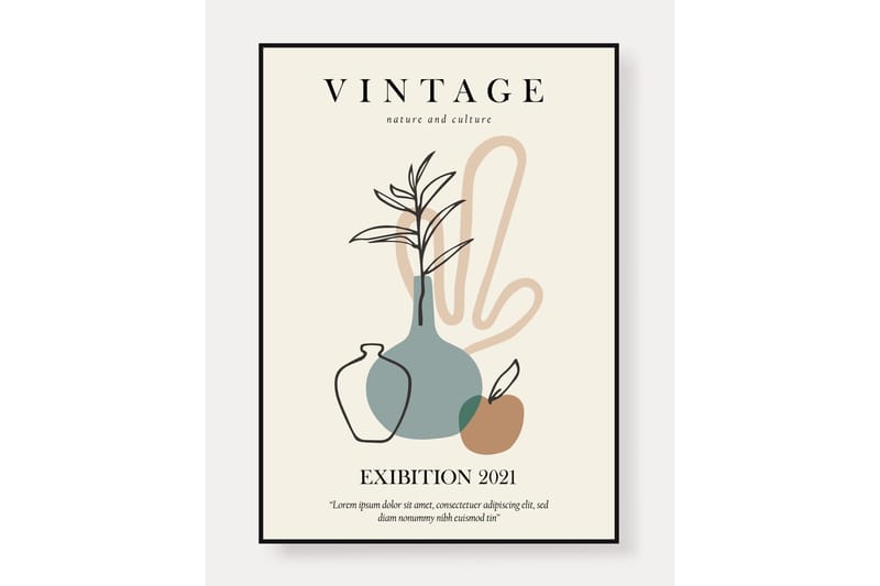 Poster Vintage 21x30 cm - Beige - Boligtilbehør - Billeder & kunst - Posters & plakater
