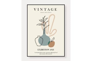 Poster Vintage 30x40 cm - Beige - Boligtilbehør - Billeder & kunst - Posters & plakater