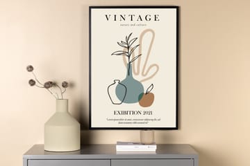 Poster Vintage 30x40 cm - Beige - Boligtilbehør - Billeder & kunst - Posters & plakater