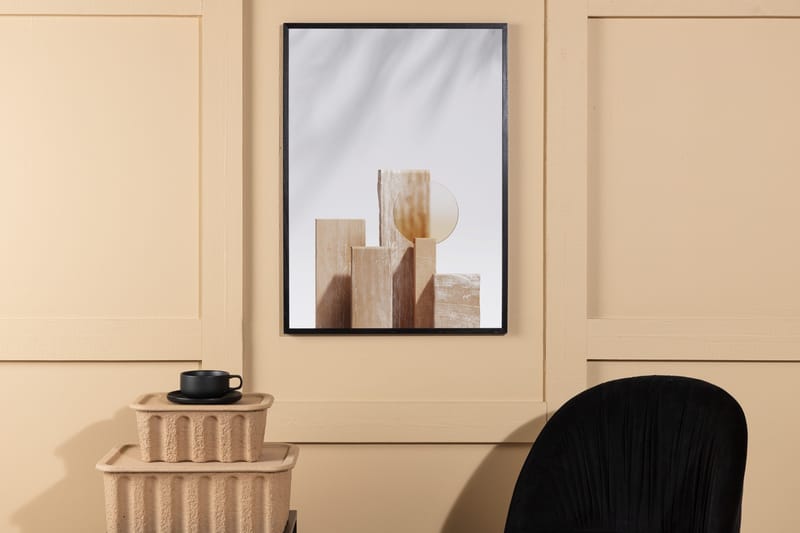 Poster Wooden Blocks 21x30 cm - Beige - Boligtilbehør - Billeder & kunst - Posters & plakater