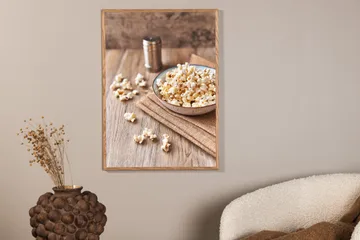 Poster Popcorn 21x30 cm - Beige - Boligtilbehør - Billeder & kunst - Posters & plakater