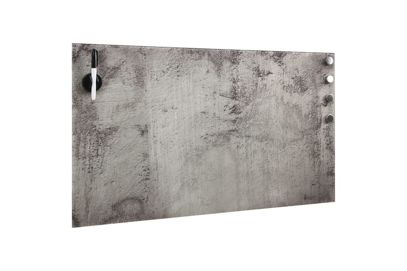 vægmonteret magnetisk tavle 100x60 cm glas - Grå - Boligtilbehør - Billeder & kunst - Presentationstavle & tegnetavle - Whiteboards tavler