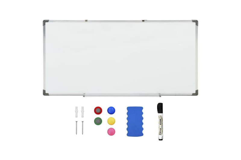 magnetisk whiteboard 110x60 cm stål hvid - Hvid - Boligtilbehør - Billeder & kunst - Presentationstavle & tegnetavle - Whiteboards tavler