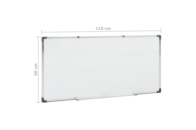 magnetisk whiteboard 110x60 cm stål hvid - Hvid - Whiteboards tavler