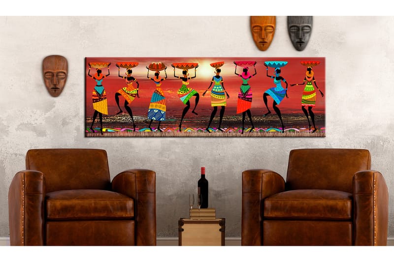 Tavla African Women Dancing VALUE_MISSING_2 120x40 - Boligtilbehør - Billeder & kunst - Billeder på lærred