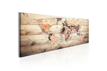 Tavla World Maps: Map of Dreams VALUE_MISSING_2 135x45 - Boligtilbehør - Billeder & kunst - Billeder på lærred