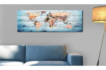 Tavla World Maps Sapphire Travels VALUE_MISSING_2 135x45 - Boligtilbehør - Billeder & kunst - Billeder på lærred
