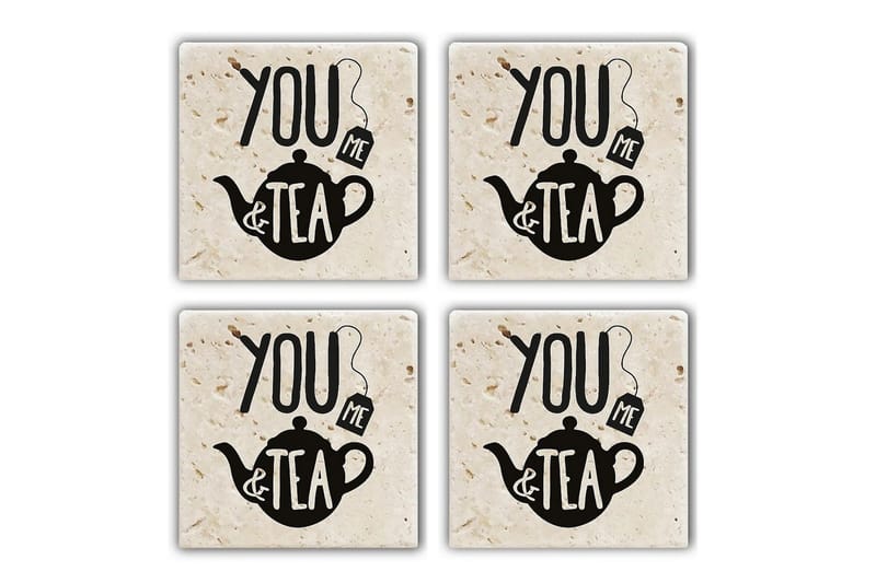 Glasbrikker 4 stk - Flerfarvet - Boligtilbehør - Borddekoration - Glasbrik