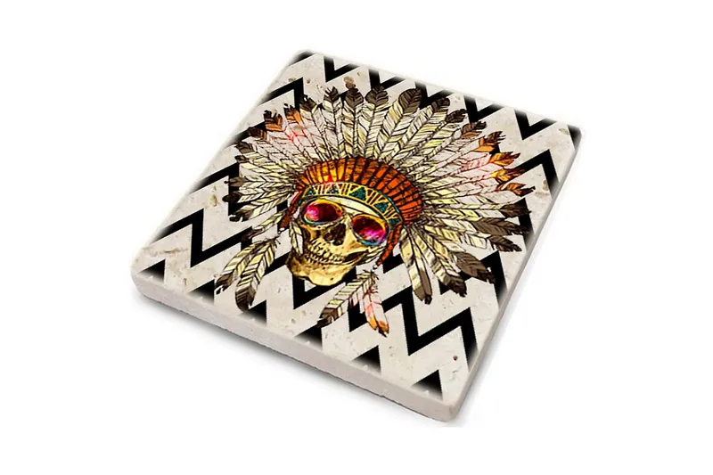 Glasbrikker 4 stk - Flerfarvet - Boligtilbehør - Borddekoration - Glasbrik