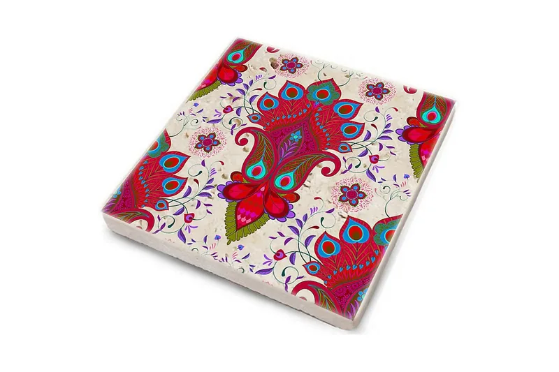 Glasbrikker 4 stk - Flerfarvet - Boligtilbehør - Borddekoration - Glasbrik