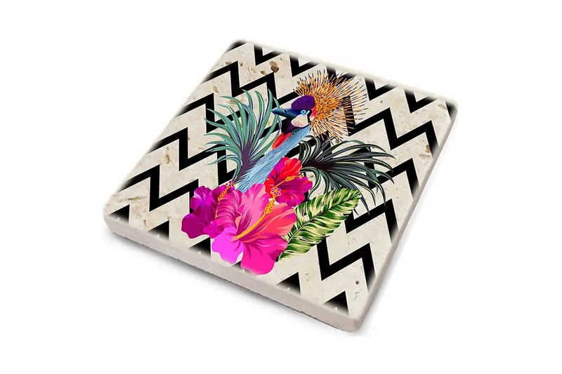 Glasbrikker 4 stk - Flerfarvet - Boligtilbehør - Borddekoration - Glasbrik