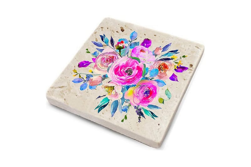 Glasbrikker 4 stk - Flerfarvet - Boligtilbehør - Borddekoration - Glasbrik