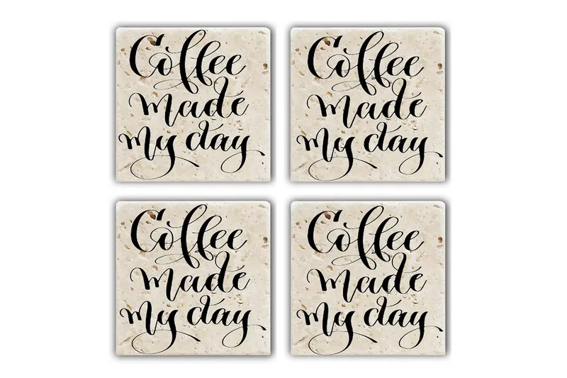 Glasbrikker 4 stk, Flerfarvet