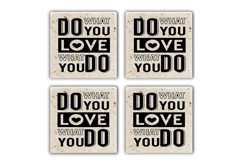 Glasbrikker 4 stk, Flerfarvet