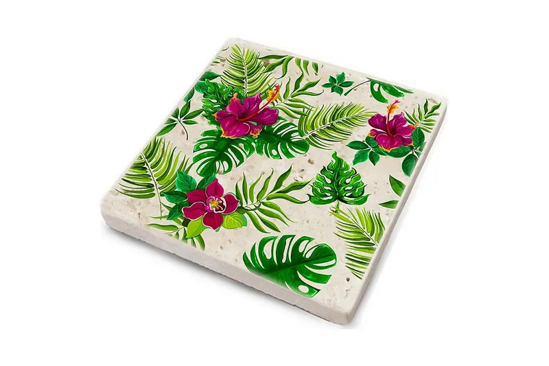 Glasbrikker 4 stk - Flerfarvet - Boligtilbehør - Borddekoration - Glasbrik