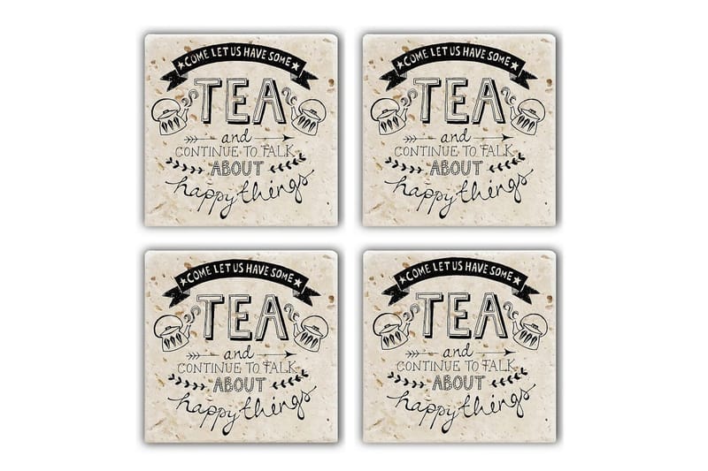 Glasbrikker 4 stk, Flerfarvet